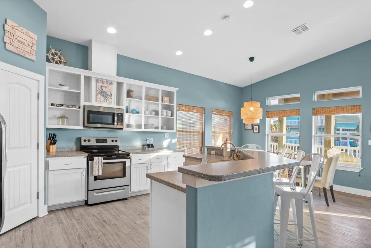 New 5 Bdrm W/Pool, Observation Deck Walk To Beach! Port Aransas Luaran gambar