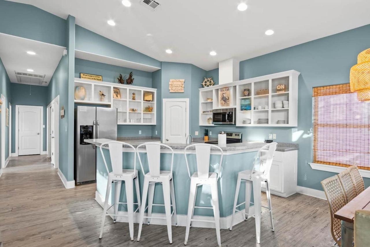 New 5 Bdrm W/Pool, Observation Deck Walk To Beach! Port Aransas Luaran gambar